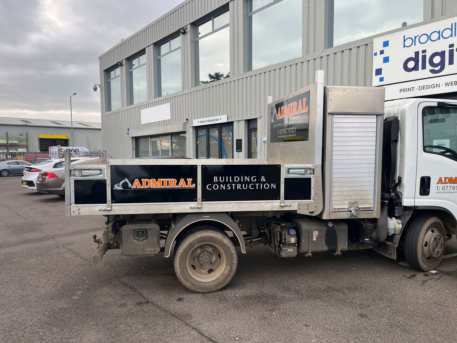 Admiral Building Construction Van Graphics